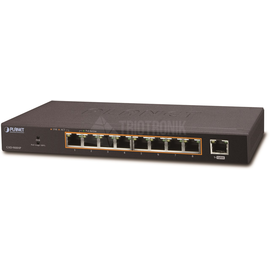 GSD-908HP Planet 8 Port 10/100/1000 Gigabit 802.3at POE Ethernet Switch pl Produktbild front M