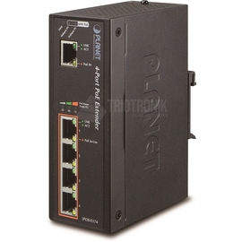 IPOE-E174 Planet IP30 Industrial 1 Port 60W Ultra POE to 4 Port 802.3af/at Gig Produktbild front M