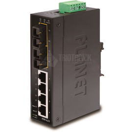ISW-621S15 Planet IP30 Slim Type 4 Port Industrial Ethernet Switch + 2 Port 10 Produktbild front M