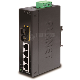 ISW-511 Planet IP30 Slim Type 4 Port Industrial Ethernet Switch + 1 Port 10 Produktbild front M