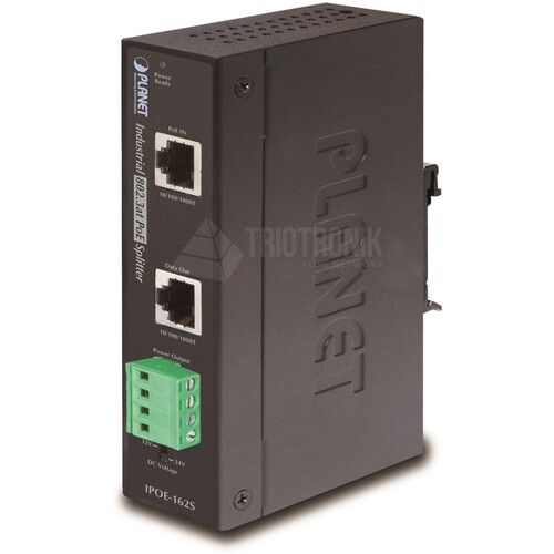 IPOE-162S Planet IP30, Industrial 802.3at High Power PoE  Splitter    12V Produktbild Front View L
