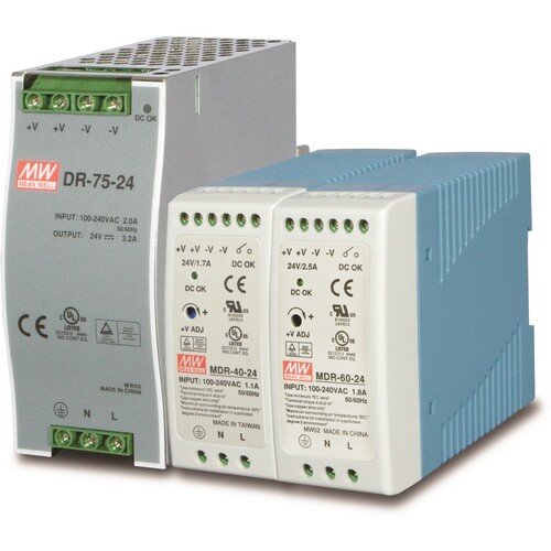 PWR-60-24 Planet 24V, 60W Din Rail Power Supply (MDR 60 24)   slim type Produktbild Front View L
