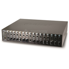 MC-1610MR Planet 19 16 slot SNMP Managed Media Converter Chassis (AC Power) wit Produktbild front M