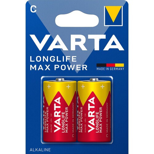 04714101402 VARTA LONGLIFE Max Power C (2STK.-BL.) Baby Batterie Produktbild Front View L