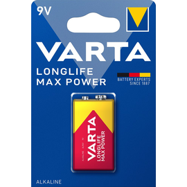 04722101401 VARTA LONGLIFE Max Power 9V (1STK.-BL.) E-Block Batterie Produktbild