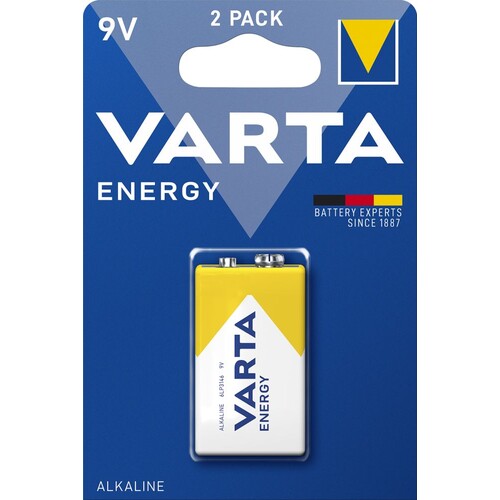 04122229411 Varta ENERGY 9V (1Stk.-Bli.) E-Block Batterie, MN1604 Produktbild Front View L