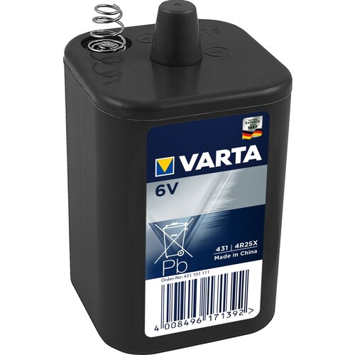 00431101111 VARTA PROFESSIONAL 431 6V Zink-Kohle 4R25X Laternen Batterie 8,5Ah Produktbild Front View L