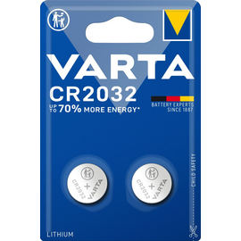 06032101402 VARTA ELECTRONICS CR2032 (2STK.-BL.) Lithi.Knopfzellenbatterie 3V Produktbild