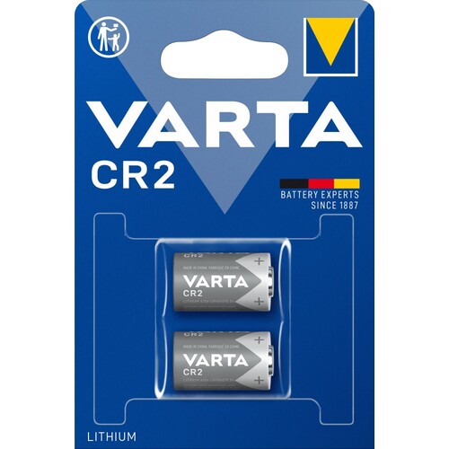 06206301402 VARTA LITHIUM CR2 (2STK.-BL.) 3V Lithium Batterie Produktbild Front View L