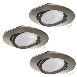 31689 Eglo LED EINBAUSET SPOT GU10 3x5W/400lm, RUND NICKEL MATT SCHWENKB. Produktbild