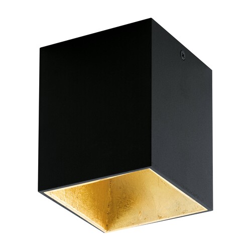 94497 Eglo LED DL 100X100 SCHWARZ/GOLD POLASSO Produktbild Front View L