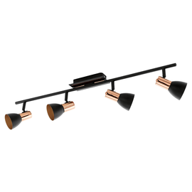 94587 Eglo LED LS/4 SCHWARZ/KUPFER BARNHAM Produktbild