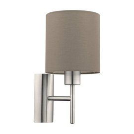 94925 Eglo WL/1  TAUPE NICKEL M. WIPP E27/60W `PASTERI? Produktbild