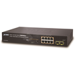 GS-4210-8P2S Planet IPv4/6 8-Port 120W managed PoE+ Gb Ethernet Switch 2x SFP Produktbild front S