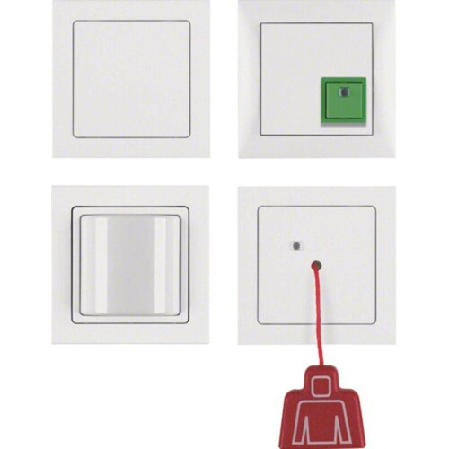 52006099 Berker BERKER Q.3 Notruf Set komplett           polarweiß samt Produktbild Front View L