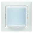 52039909 Berker S.1/B.x Lichtsignal mit Rahmen 24V=, polarweiß, matt Produktbild front S