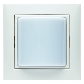 52039909 Berker S.1/B.x Lichtsignal mit Rahmen 24V=, polarweiß, matt Produktbild front M