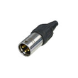 NTR-NC3MX Neutrik XLR Kabelstecker 3 polig vernickeltes Gehäuse silber Produktbild