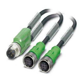 1510722 Phoenix Sensor/Aktor-Kabel SAC-4P-M12Y/2x0,3-PUR/M12FS Produktbild