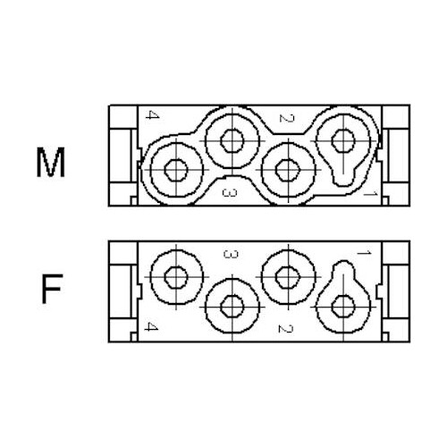 10399100 EPIC MCB 4 CM STECKDOSENMODUL Produktbild Front View L