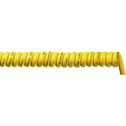 73220111 ÖLFLEX SPIRAL 540 P 3G0,75/300 PUR-Spiralkabel gelb, dehnbar 1000mm Produktbild Front View L