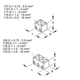 1128.G Kleinhuis KLEINHUIS Anschlussklemme                3pol. Po Produktbild