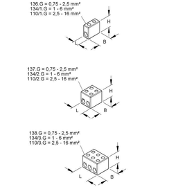 138.G Kleinhuis KLEINHUIS Anschlussklemme                3 Pol. P Produktbild