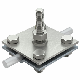 5312657 Obo 252 GB 10x45 Kreuzverbinder flach/rund mit Gewindebolzen M10x45 8-1 Produktbild front M