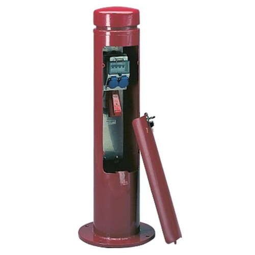 84335 Mennekes MENNEKES Poller RAL3005 rot 1050x220mm   2xSSTD 1x16A/5 + Abs. Produktbild Front View L