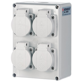 98365 Mennekes MENNEKES Amaplast Kombi MINI 4xSSTD o.Abs. Produktbild front M