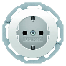 47552089 Berker R.x SSD mit erhöhtem Berührungsschutz, polarweiß, glänzend Produktbild