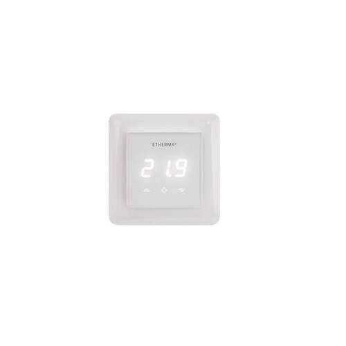 39856 Etherma eTouch basic white Schaltereinbauthermostat Produktbild Front View L