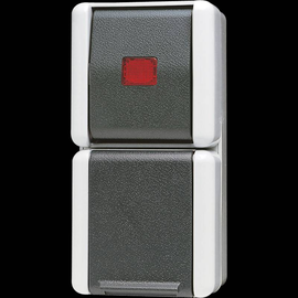 876KOW Jung SCHUKO Steckdose m. Kontrollschalter Produktbild front M