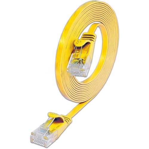 PKW-SLIM-KAT6 0.5GE Wirewin Slim Patchkabel UTP AWG36, 0.5m Gelb Produktbild