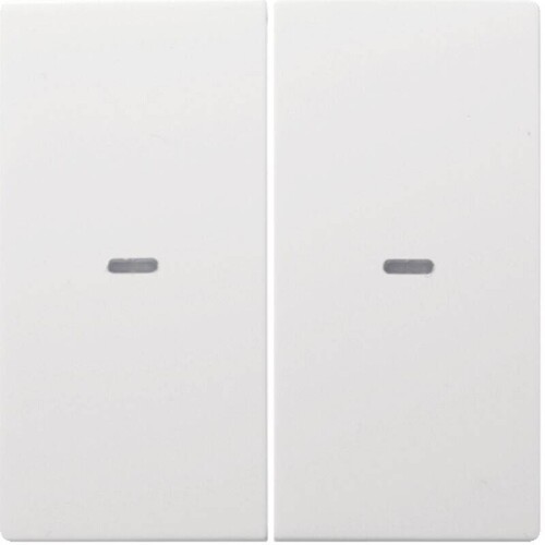 80960389 Berker KNX S.1/B.x Abdeckung 2fach mit klarer Linie polar ws glänzend Produktbild