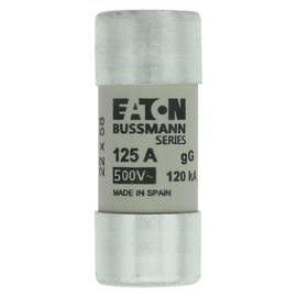 C22G125 Eaton CYLINDRICAL FUSE 22 x 58 125A GG 400V AC Produktbild front M