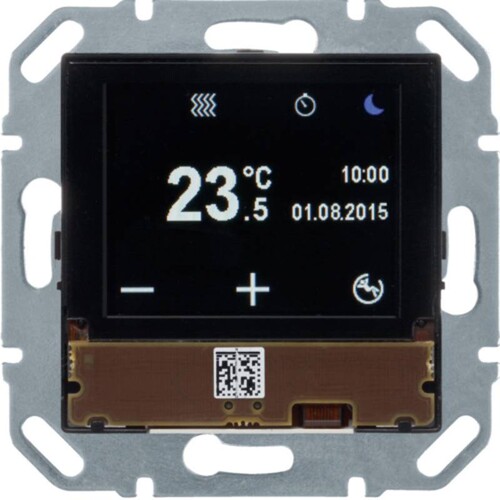 80440100 Berker KNX Temperaturregler mit Display, 24VDC, (easy link) Produktbild Front View L
