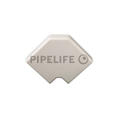 LFK60130FW9010 Pipelife LFK Flachwinkel,60x130mm,rw Produktbild Front View L