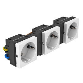 7408697 Obo MT45V 3 3WS V Modulträger 3x1 fach, VDE Polyamid Produktbild front M