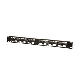 130926A0029KE Metz Connect Keystone 19 Zoll Modulträger 1HE 24 Port gewinkelt Produktbild front M