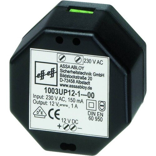 1003UP-12-1--10 Eff Eff NETZTEIL 1003UP GEREGELT UNTERPUTZ 230VAC  12VDC  1A Produktbild Front View L