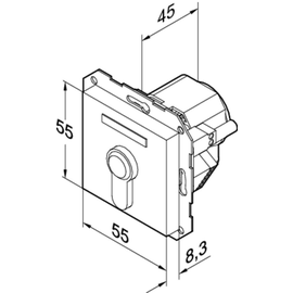 1380E03-2--0400 Eff Eff SCHLUESSELSCHALTER UP M. ANZEIGE GIRA R Produktbild