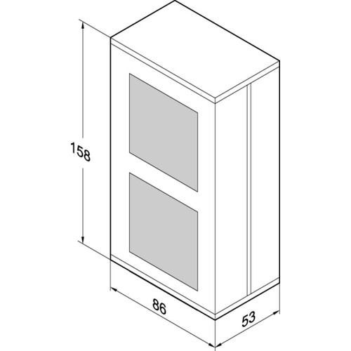 1385EG2-7--3500 Eff Eff GEHAEUSE GIRA PROFIL 55 2 FACH ALU Produktbild Front View L