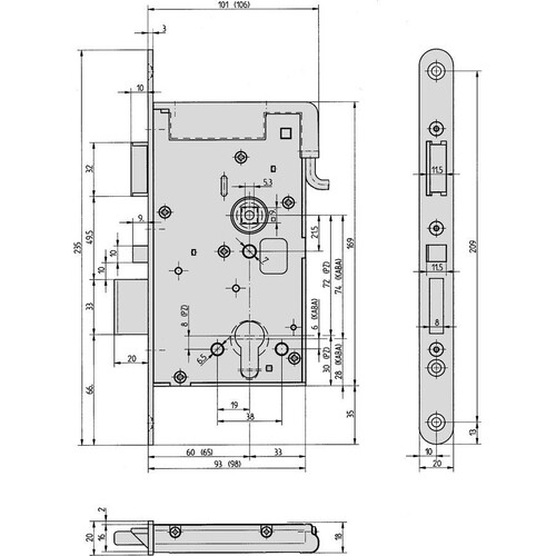 809M12A72A65E4D Eff Eff ELEKTRO SI SCHLOSS 809® 12 (24MM) 65MM DORN 12V GS Produktbild