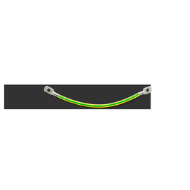 19E2 Mehler Erdungsband Yf 10mm2, 20cm Kabelschuh DM 8mm an beiden Enden Produktbild