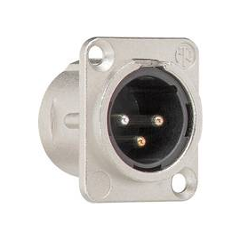 003700 Gira XLR Flanschstecker 3pol D Serie Zubehör Produktbild