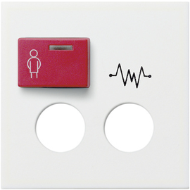 022827 Gira Abdeckung Ackermann 73073 D / 73073 D3 System 55 Reinweiß matt Produktbild front M