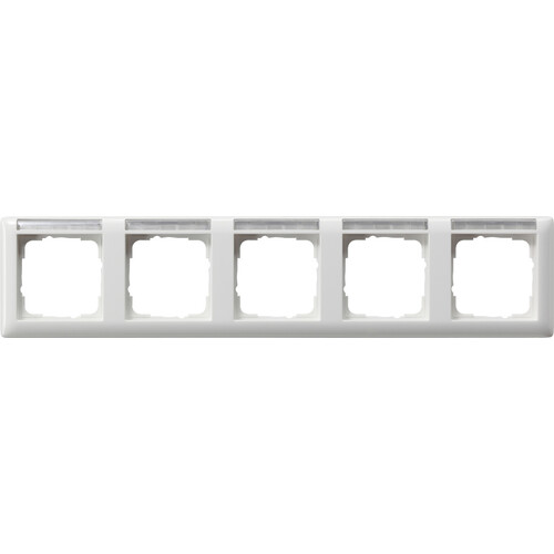109503 Gira 5fach Abdeckrahmen BSF waagerecht System 55 Reinweiß Produktbild