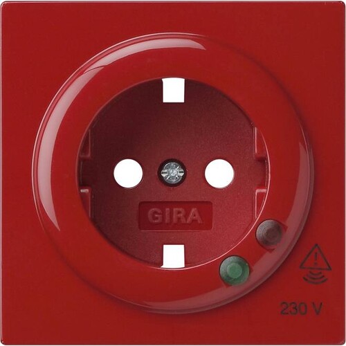 144143 Gira Abdeckung SCHUKO Überspannungsschutz S Color Rot Produktbild Front View L