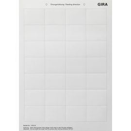 145600 Gira Beschriftungsbögen 36,9x46,9mm Zubehör Produktbild front M